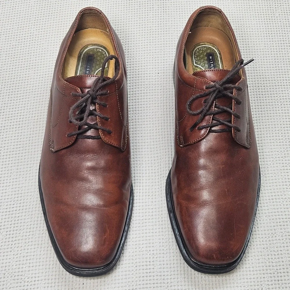 Florsheim Comfortech DM2 Brown Leather‎ Derby Dress Shoes Mens 12 D 18292-03